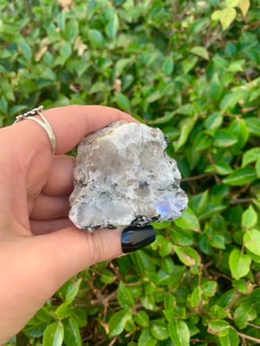 Zenkeeper 1Lb Moonstone Crystal Stone Natural Raw Stones and Fountain Rocks for Tumbling, Cabbing, Polishing, Wire Wrapping, Wicca and Reiki Crystal Healing