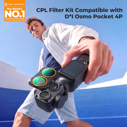 K&F CONCEPT CPL Filter Compatible with DJI Osmo Pocket 4P & Xtra Muse2 Pro