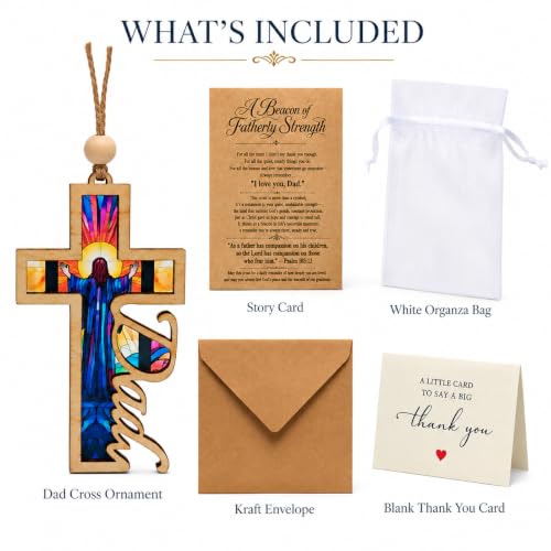 Cross Suncatcher, Christian Christmas Ornament for Dad Dad-jesus