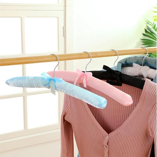 Qunclay 12 Packs Padded Clothes Hangers for Sweater Women Satin Hangers
