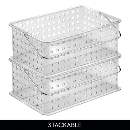iDesign Large Stackable Shower Caddy Basket, Clear Pack of 1