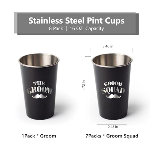 GROOM SQUAD Groomsmen Gifts 16 Oz Groomsmen Cups Bachelor Party Favors
