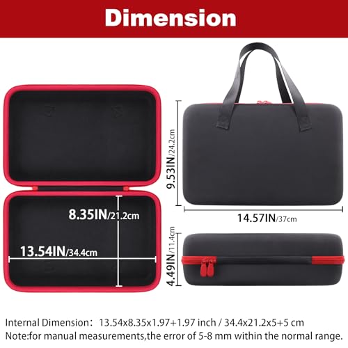 khanka hard case for Milwaukee M18 HOTSHOTTRADE 3841-20 jump starter, black tool pouch case