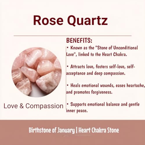 Healing Crystal Thumb Worry Stone Set of 2, Palm Pocket Stones for Meditation, Stress Relief Gemstone Gift for Women,Rose Quartz and Amethyst 1.77" x 1.37" x 0.3" Purple W Pink
