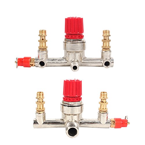 Air Compressor Regulator Valve Double Outlet Zinc Alloy Base Part for Switch