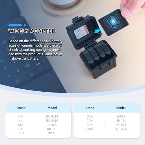 TG-7 TG-6 TG-5 Battery Case + Lens Protector Cover for Olympus TG7 TG6 TG5 TG4 TG3 TG2