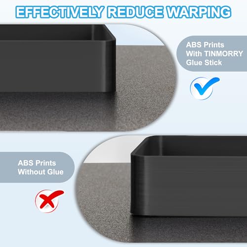 TINMORRY 3D Printer Glue Stick, PVP Glue Stick for Heated Bed, Prevents Warping & Improves Adhesion for PLA/PETG/TPU/ASA Filaments (8 Pack), 36 Grams Per Glue Stick 36 g*8