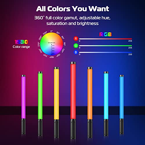 Ulanzi VL119 RGB Handheld LED Light Stick, 2500K-9000K CCT Tube Light Wand