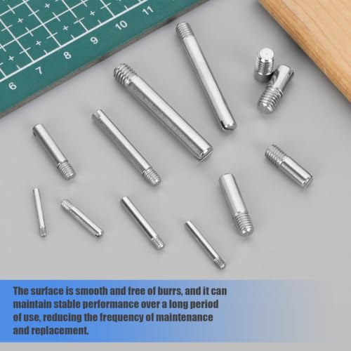 Glarks M6 stainless steel slotted cylindrical locating pin kit with assorted lengths for furniture and machinery