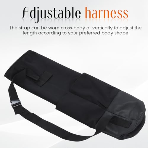 SilTriangle 36-inch heavy-duty black lath bag with three pockets, measuring 8 x 33.5 inches