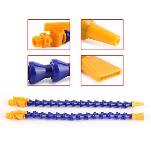 [Australia - AusPower] - Coolant Hose, 12 Pieces Coolant Pipe Plastic Flexible Water Oil Coolant Pipe Hose Flat and Round Nozzle Water and Oil Coolant Hose Thread Durite and Hose Coolant 