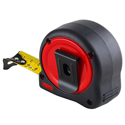 SOLA Protect Tape Measure 8 m / 25 mm – Robust Tape Measure with Belt Clip – Steel Tape Painted Yellow with mm Scale – Accuracy Class II – Roll Meter with Movable End Hook – Length 3 m, 5 m, 8 m 8m / 25mm