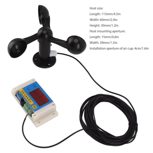 3 Blade Anemometer USB Operated Wind Speed Meter Tower Crane 5V High Precision Measurement Power Failure Memory Function Outdoor