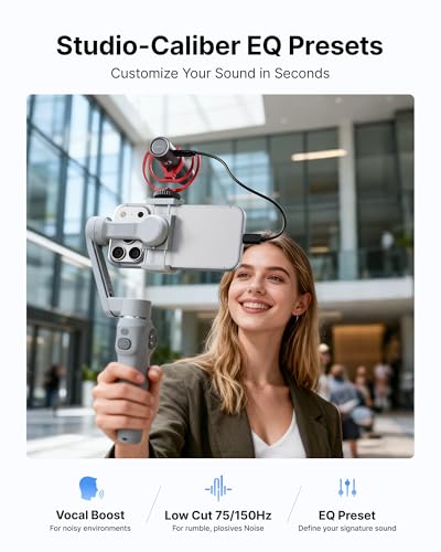 BOYA BY-MM1 AI On-Camera Shotgun Mic for Camera, DSLR, iPhone, Android