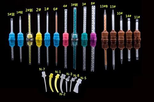 [Australia - AusPower] - S&D USA FDA & TUV CE 1 Pack = 50PCS Dental Silicone HP Mixing Tips Intral-Oral Tip Dynamic Mixer Brown & Flat Tip 