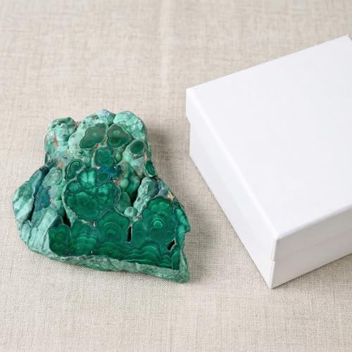 Natural Malachite Slice 50-100g (0.11-0.22lb), Polished Malachite Slab Healing Crystal Stone, Green Mineral Specimen for Jewelry Making, DIY, Reiki, Pocket Crystal Collection