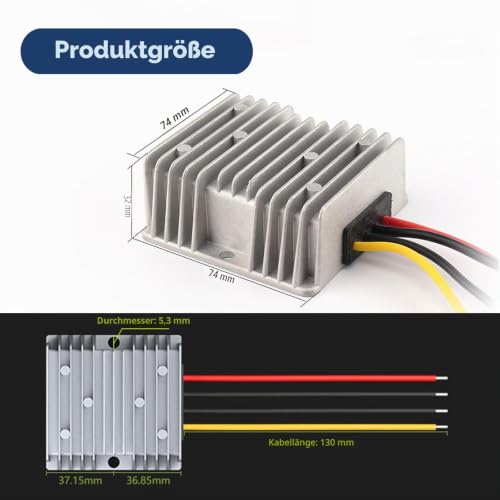 Voltage Converter 12V 24V to 5V 20A 100W DC-DC Converter 8-40V to 5V Stepdown Converter IP68 Waterproof Car Power Converter Stepdown Converter Power Supply Module 12/24V to 5V 20A