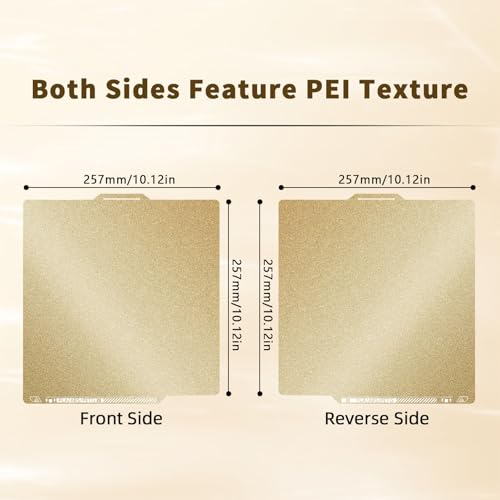 IdeaFormer-3D P1S PEI Build Plate with QR Code for Bambu Lab 257x257mm, Double Sided X1 X1C A1 PEI Sheet PLA PETG ABS Spring Steel Bed Plate for Bambu Labs P2S P1P P1S A1 X1 Carbon Double Sided PEI Plate