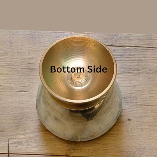 Brass Akhand Diya 2 Inch 80g – Traditional Oil Lamp for Puja, Aarti & Temple Use, Long Burning Jyot, Hindu Religious Diya for Home Mandir, Festival Decor & Spiritual Lighting
