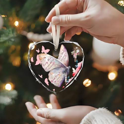 Glass Christian Gifts for Women Inspirational Gifts with Bible Verse Prayers Religious Gift Scripture for Women Men Friends Mom Valentines Birthday Gift Butterfly-c