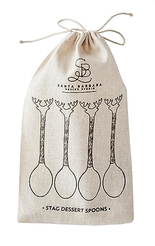 Santa Barbara Design Studio Holiday Charcuterie Accessories Mini Serving Spoons, Set of 4, Gold/Silver