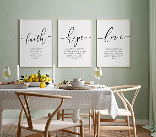 Bible Verses Wall Art Decor Scripture Canvas Wall Art Inspirational Bible Quote Wall Decor Scripture Posters Spiritual Christian Artwork Pictures Wall Painting for Living Room 16x24 Inch Unframed Bible Verse Art - One