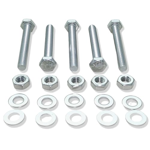 Pack of 5 M10 x 60mm stainless steel 304 hex head cap screws, 1.25mm thread pitch MARO MEGASTORE