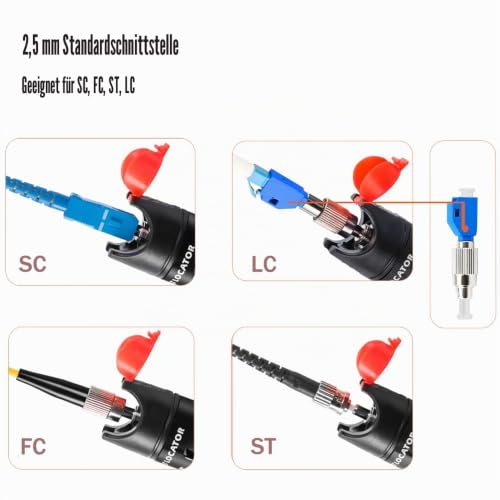 50mW Optical Fault Fault Finder Photometer Fiber Optic FTTH -70dBm to +6dBm Fiber Optic Tester with FC-LC-Adapter