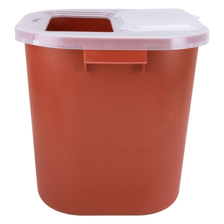 [Australia - AusPower] - Medegen Sharps Container, 3 Gallon, Red/Black, Large Tortuous Path Lid, 12.5in x 13.5in x 6in, Each 