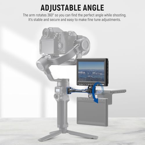 NEEWER Adjustable Field Monitor Mount, 360° Rotating Camera Monitor Holder with 1/4 Inch Thread, Compatible with DJI RS4 Pro RS3 RS2 RSC2 ZHIYUN Crane 2S Crane 3 3S WEEBILL-S MOZA Gimbals, GA005