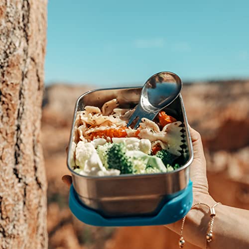 Ecolunchbox Splash Box and Pod set with stainless steel bento lunch box and snack containers, leak-proof and eco-friendly.