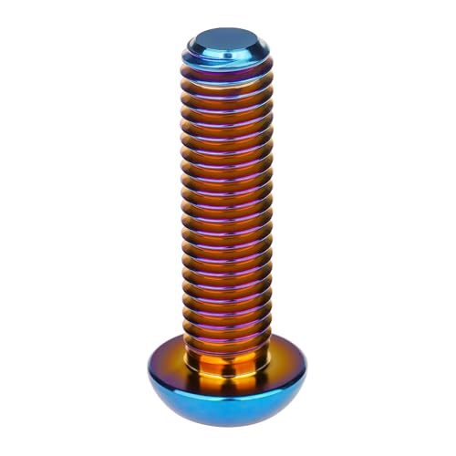 Wanyifa titanium M6x25mm button head socket screws, 6-pack, burnt blue finish