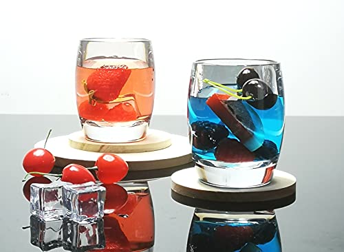 8 Oz Set of 6 Plastic Drinking Glasses Dishwasher Safe BPA Free Unbreakable Juice Glasses for Kids Shatterproof Wine Water Glasses Acrylic Tumblers (Clear) 8 Oz Clear