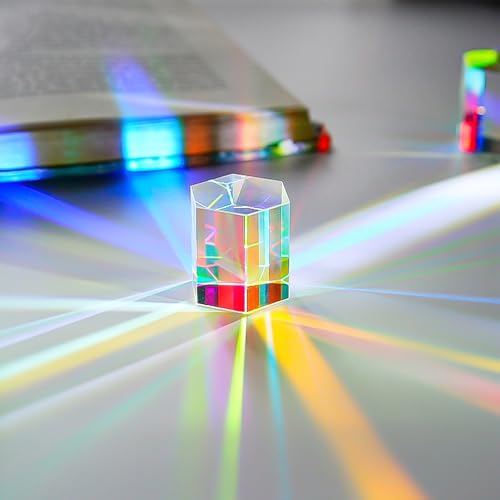 HDCRYSTALGIFTS Optical Glass Polyhedron RGB Dispersion Prism