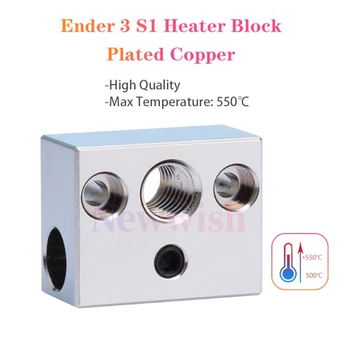 Sprite Extruder Pro Ender 3 S1 Hotend 24V 60W Upgrade Kit,Plated Copper Heater Block,Nozzle 0.4mm,Bi-Metal Heatbreak for Ender 3 S1,S1 Pro,S1 Plus,CR-10 Smart Pro 3D Printer Hotend,300℃ Ender 3 S1 Hotend Kit Plated Copper Kit