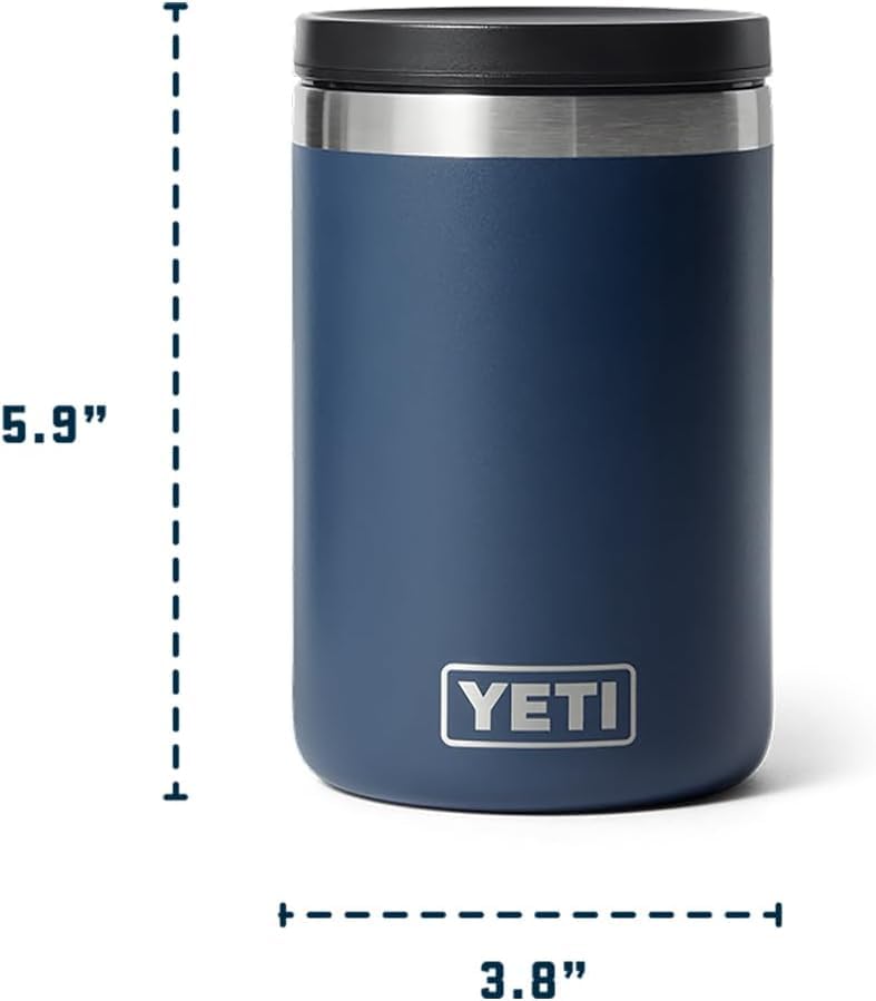 YETI Rambler 16 oz Food Jar, Vacuum Insulated, Stainless Steel, With Airtight Lid, Navy