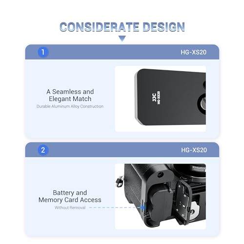 JJC Eyecup Eye Cup Eyepiece & Metal Hand Grip L Bracket for Fuji Fujifilm X-S20 XS20 Camera, X-S20 Camera Accessories
