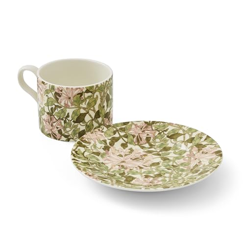Spode Morris & Co Teacup & Saucer, Honeysuckle
