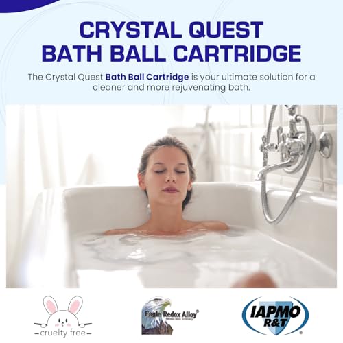 Crystal Quest bathtub filter replacement cartridge, BPA-free pack of 2 replacement faucet water filters