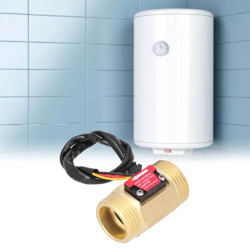 [Australia - AusPower] - G1 Male Thread Brass Water Flow Sensor,Hall Effect Liquid Flowmeter Fluidmeter Counte,2-50L/min 