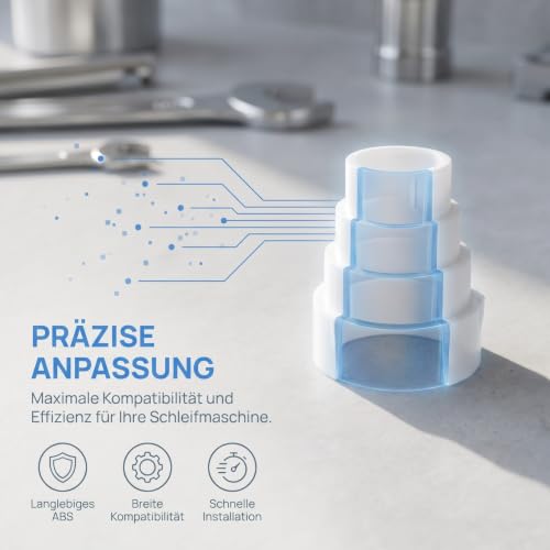 Luxshiny Reducing Sleeves for Sanding Discs Adapter Bushes Made of Plastic Reducing Adapter for Double Grinding Machines Suitable for Grinding Mach
