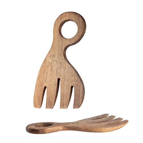 Bloomingville Acacia Wood Salad Servers Brown