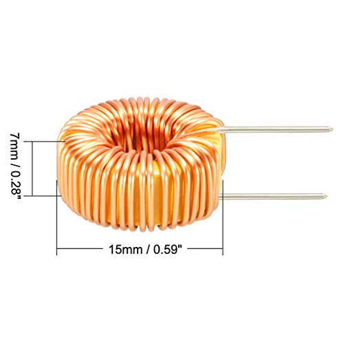 sourcing map Horizontal Toroid Magnet Inductor Monolayer Wire Wind Winding 6ACoil Pack of 10