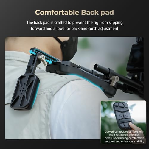 SmallRig Universal 15mm Shoulder Pad Support, Shoulder Mount Rig with 15mm Dual Rod Clamp & Back Pad 5153