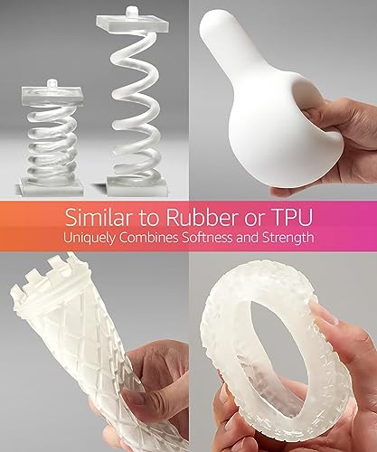 SuperFlex 3D Printer Resin, Shore 80A Flexible Rubber, Korea (500g, Clear) 500g