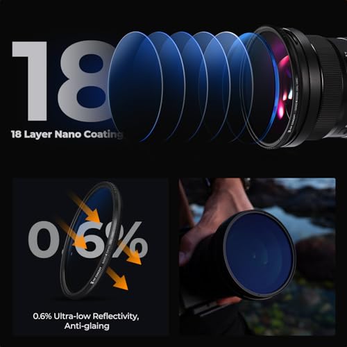 K&F CONCEPT 49mm UV/CPL/ND2-400 Len Filter Kit 3pc Multi-Layer Coatings