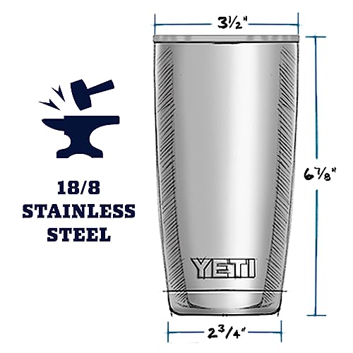 YETI Rambler 20 oz Tumbler Retired Color, Stainless Steel, Vacuum Insulated with MagSlider Lid, Bimini Pink