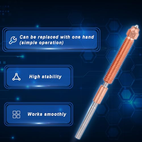 3pcs 0.4mm Combination Nozzle Kit for Creality K2 Plus, Upgraded K2 Plus Unicorn Accessories Nozzle Replacement Kit with Titanium Alloy Copper Alloy Hardened Steel for Creality Hi Printer