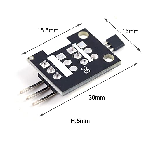 Hall Effect Magnetic Sensor, 10 Pieces KY-003 Hall Effect Magnetic Sensor Module for Speed Counting / Smart Car / Position Detection