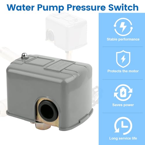 QCG pressure switch for well pump, 40-60 PSI, with 1/4-inch female NPT connection